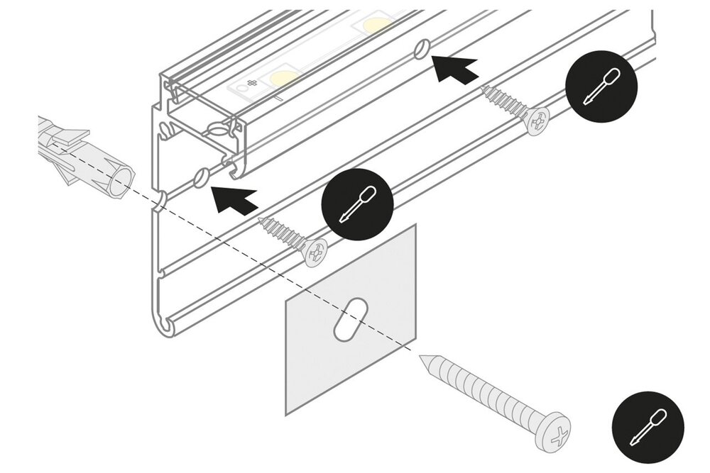 Verbindungsplatte für Wall12-Profil