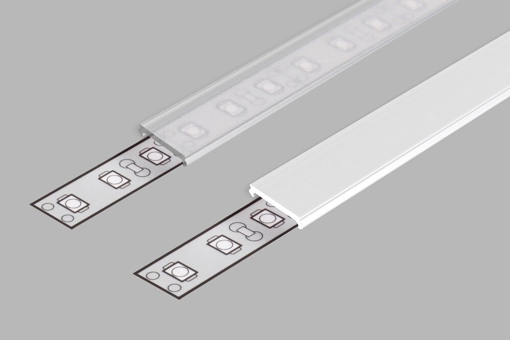 Abdeckung C2 Clickon in 1m oder 2m Länge für die Profile CONTOUR, NOVA10 und NOVA10 RS