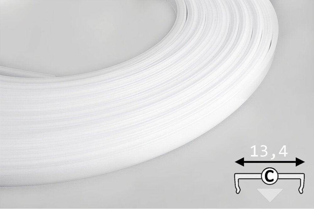 Abdeckung C Clickon - 20 Meter Rolle Milchig Weiß Opal