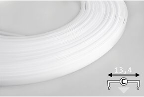 Abdeckung C Clickon - 20 Meter Rolle Milchig Weiß Opal
