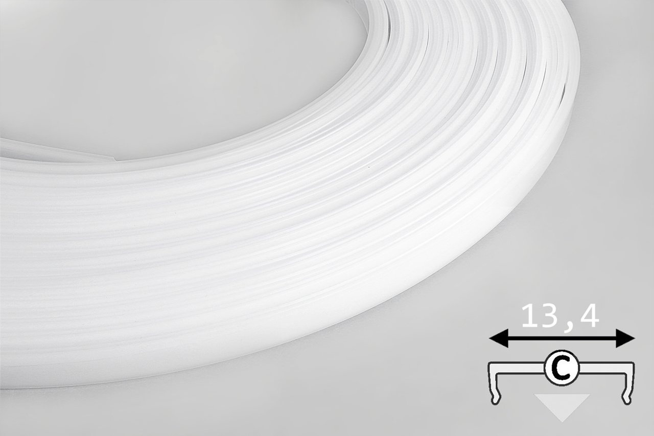 Abdeckung C Clickon - 20 Meter Rolle Milchig Weiß Opal