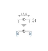 Abdeckung C Clickon - 20 Meter Rolle Milchig Weiß Opal