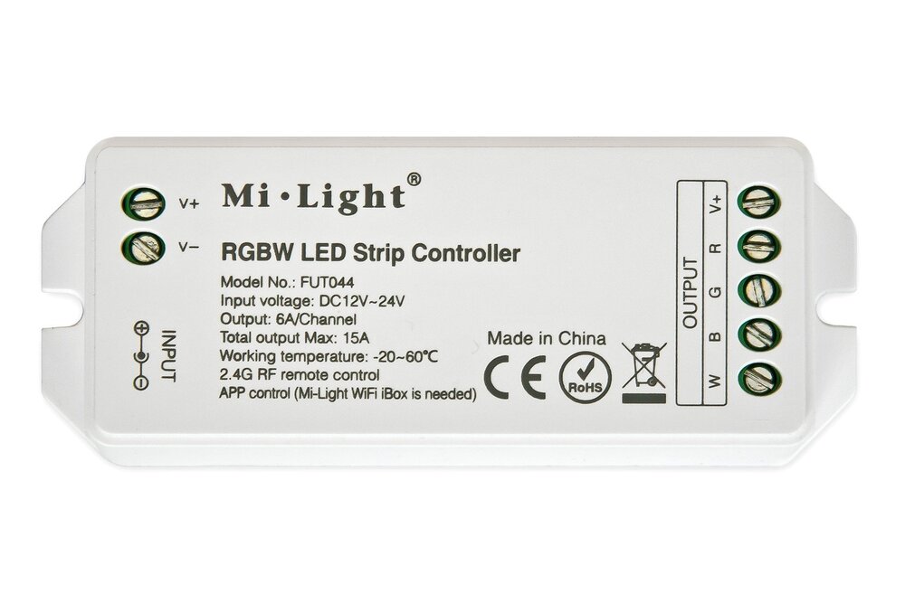 MiLight RGBW-LED-Streifensteuerung 12-24V, 15A (lose)