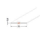 Abdeckung A9 Slide in 1m oder 2m Länge