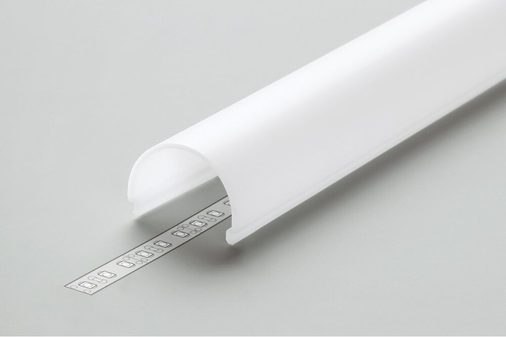 Abdeckung D9 ClickOver halbrunde milchweiße Haube in 1m oder 2m Länge