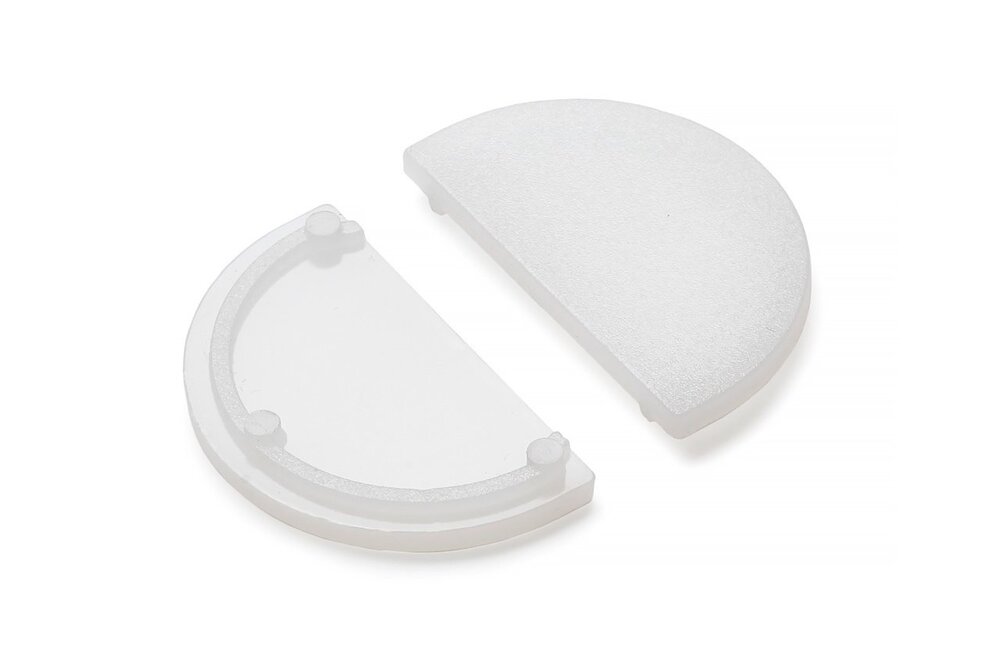 Cover D9 Bogenkappen Endkappen, lichtdurchlässig milchweiß, Zweier-Set