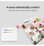 MiLight MiLight RGB / RGBW Touch Wall Controller Aufputz, 4-Zonen, RF, 2xAAA Batterie