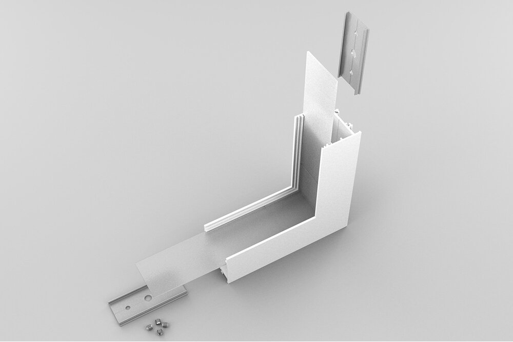 Eckverbinder 90° Innenecke für EVO302 LED-Profil