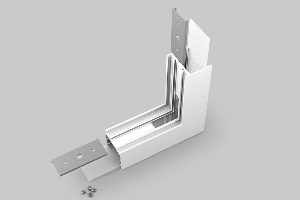 Eckverbinder 90°-Außenecke für EVO302 LED-Profil