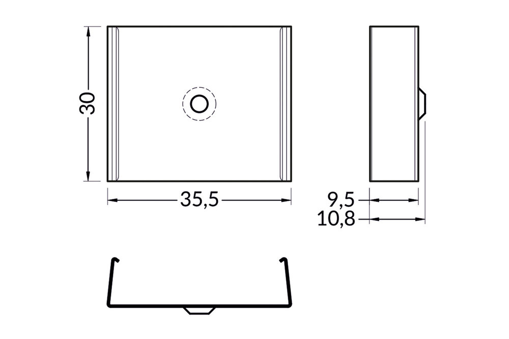 Halter Typ U9 Konus Flexibel Inox