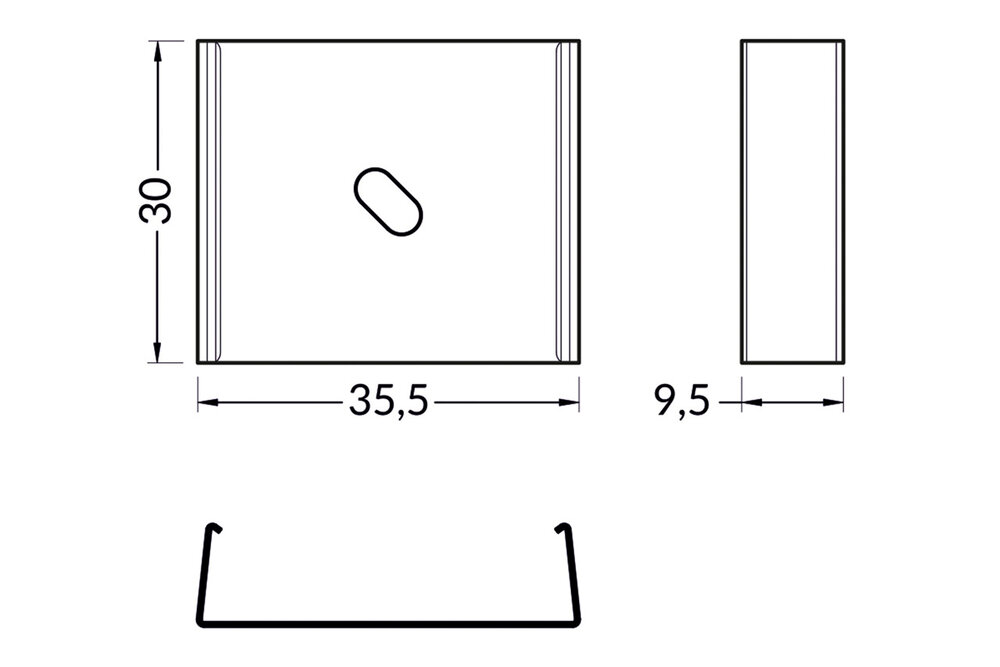 Halter Typ U9 Flexibel Inox