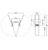 Halter Typ U9 mit Reibungsfedern