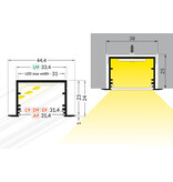 EVO307 31mm versenktes versenktes Led-Profil 1m-2m
