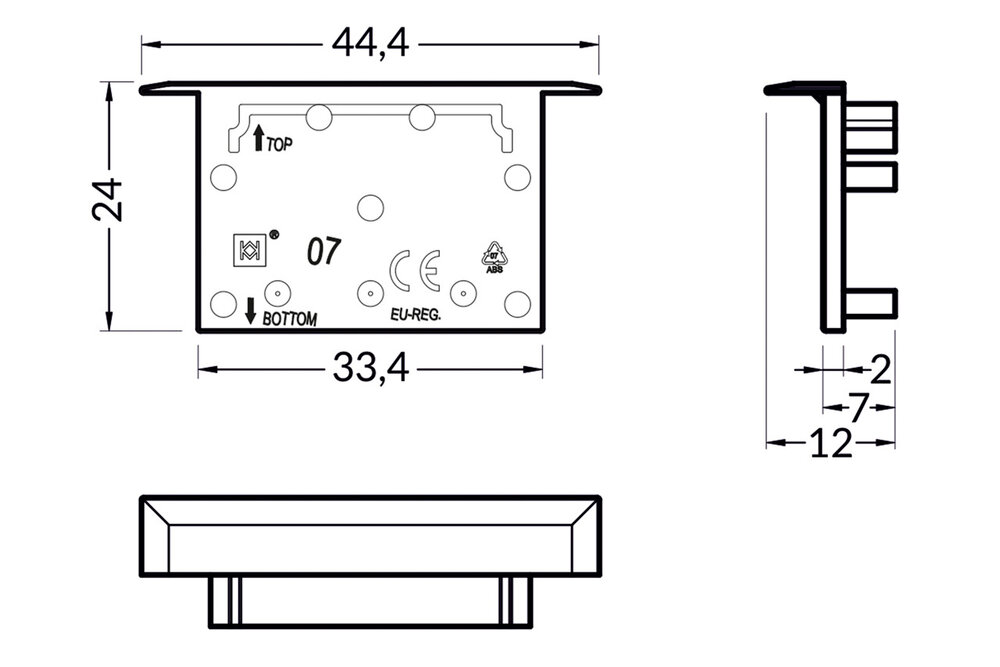 Endkappen EVO307, Satz mit zwei Stück