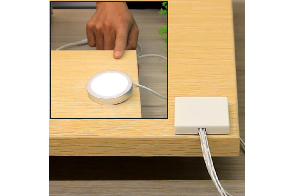 Berührungsempfindlicher LED-Dimmschalter für Möbelplatten, Glas oder Plexiglas