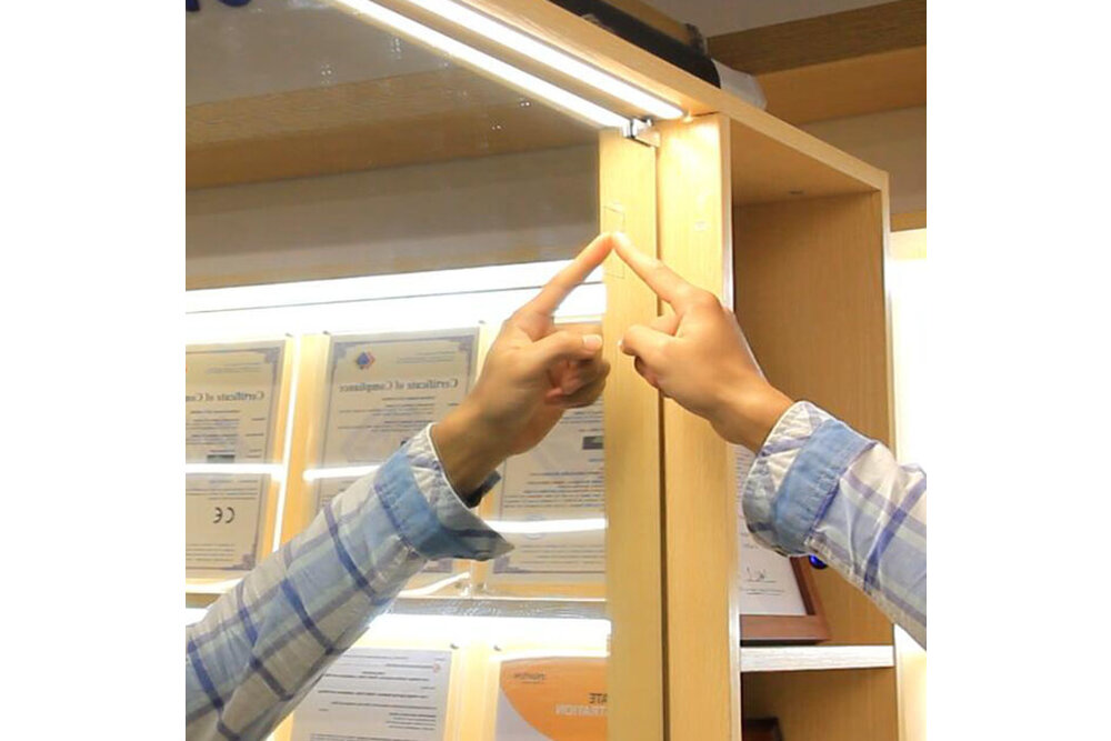 Touch LED Dimmschalter für Spiegel - mit blauer LED