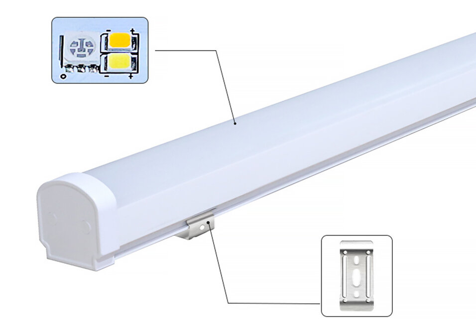 MiLight Miboxer Linearer Lichtbalken RGB+Dual Weiß Lichtbalken - IP66 - 18Watt - 220Volt - 100CM