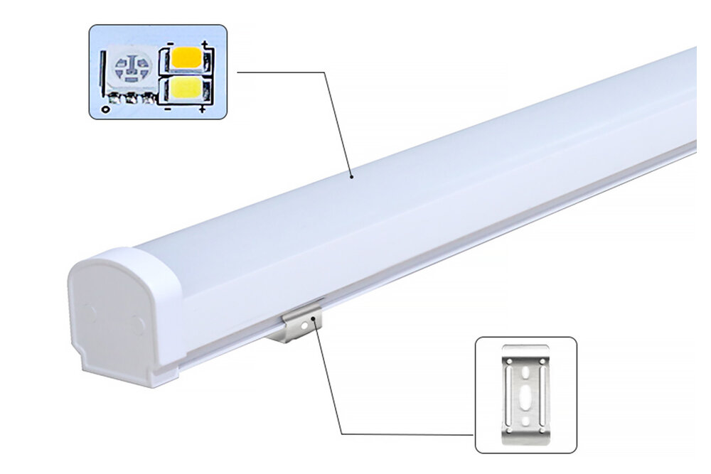 MiLight Miboxer Linearer Lichtbalken RGB+Dual Weiß Lichtbalken - IP66 - 18Watt - 220Volt - 100CM