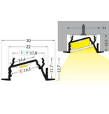 LINEA14 DL 14mm Versenktes Led-Profil 1m-2m