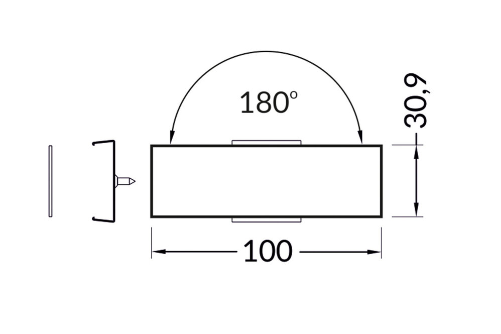 Gerader Verbinder 180° für EVO307 LED-Profil