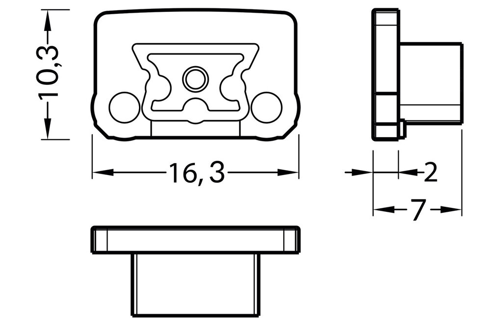 Endkappen für LED-Profil STEPON8 Zweier-Set