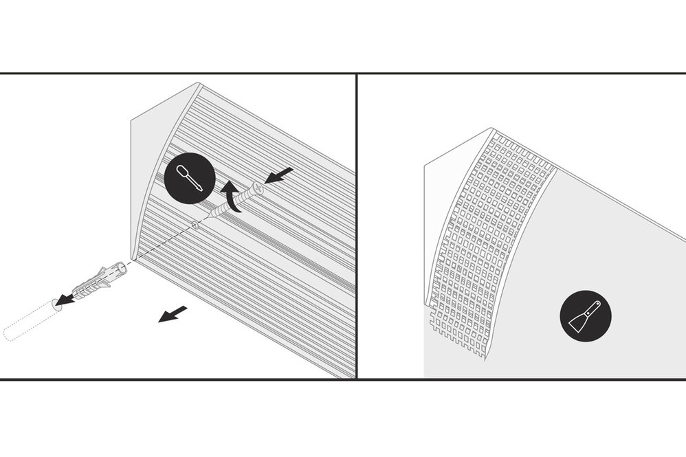 CURVA 12mm Aufbau Led Profil - Stuc trim indirekte Beleuchtung.
