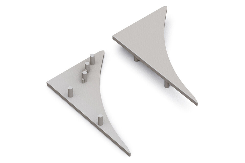 CURVA Endkappen, Satz mit zwei Stück