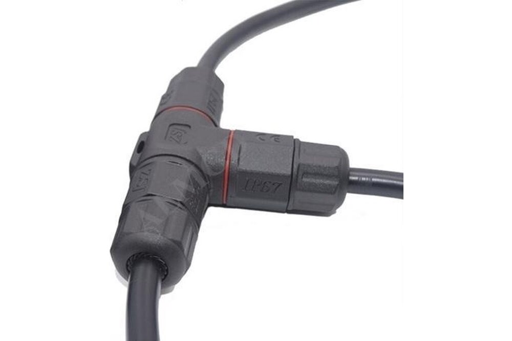 MiLight Wasserdichter T-Verbinder 3-Draht mit Gewinde - lötfrei IP68