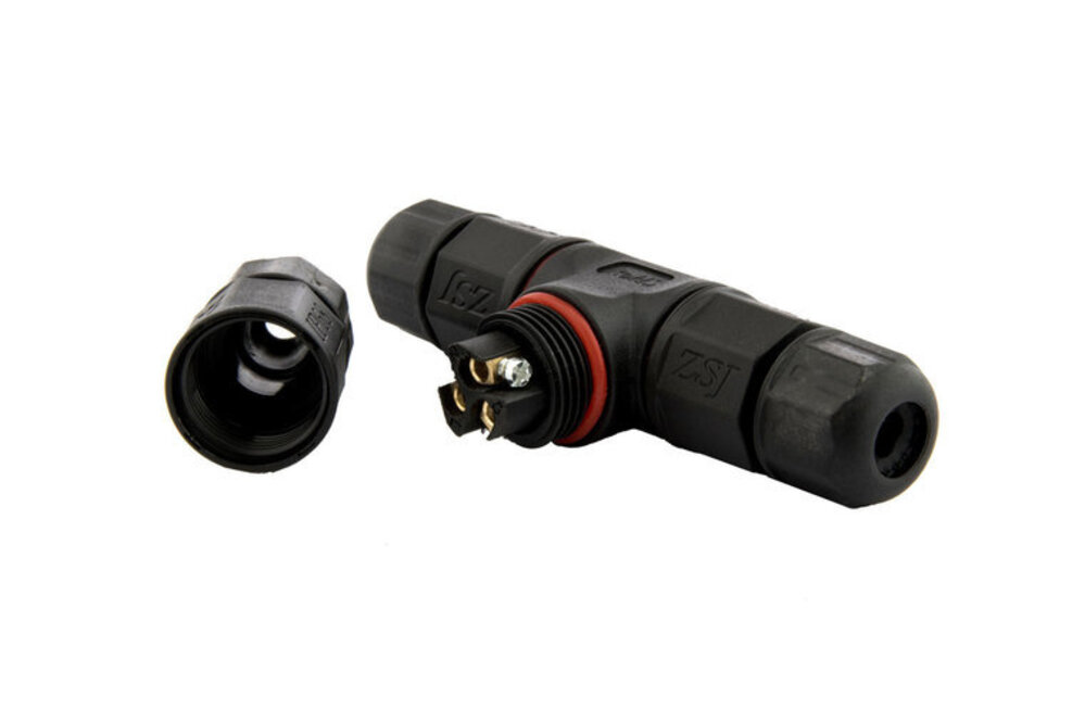 MiLight Wasserdichter T-Verbinder 3-Draht mit Gewinde - lötfrei IP68