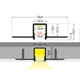 MODO TS 10mm versenktes Led Profil für Gipskarton und Stuck.