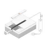 MODO TS 10mm versenktes Led Profil für Gipskarton und Stuck.