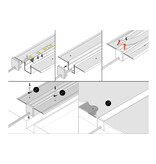 MODO TS 10mm versenktes Led Profil für Gipskarton und Stuck.