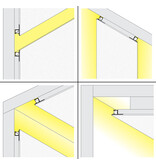 Flux TS 10mm versenktes Led Profil für Gipskarton und Stuck