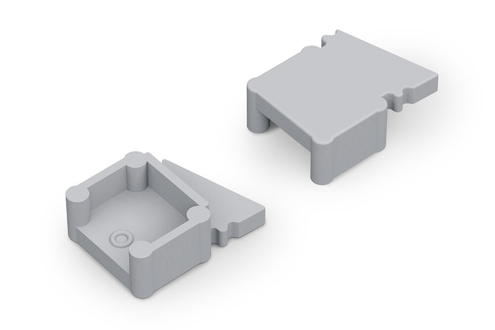Endkappen FLUX10 TS , Satz aus zwei Teilen