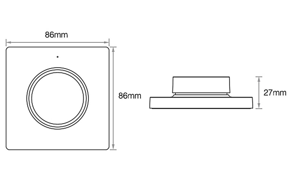 MiLight Drahtloser LED-Dreh-Wanddimmer für Miboxe Triac-Dimmermodul und LED-Controller