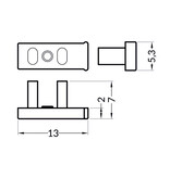 FLEX8-Endkappen. 2er-Satz, transluzent