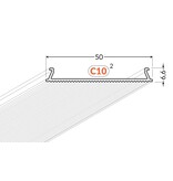 Abdeckung C10 Spot 60° Clickon | Abstrahlwinkel 60°, Länge 1m oder 2m