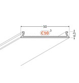 Abdeckung C10 Wide 110° Clickon | Abstrahlwinkel 110°, Länge 1m oder 2m