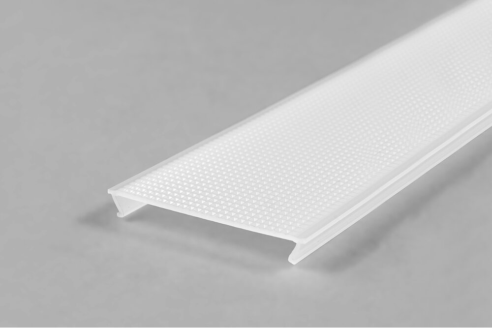 Abdeckung C10 Opal prismatisch Clickon | Gleichmäßige Lichtverteilung, Länge 1m oder 2m