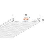 Abdeckung C10 Opal prismatisch Clickon | Gleichmäßige Lichtverteilung, Länge 1m oder 2m