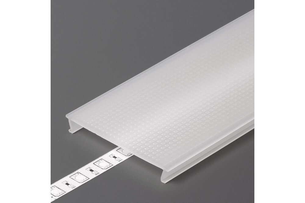 Abdeckung C10 Opal prismatisch Clickon | Gleichmäßige Lichtverteilung, Länge 1m oder 2m