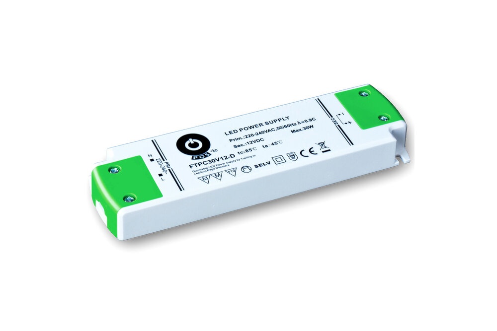POS-POWER Kompaktes dimmbares Netzteil DC 12 Volt 30 Watt 2,5 Ampere