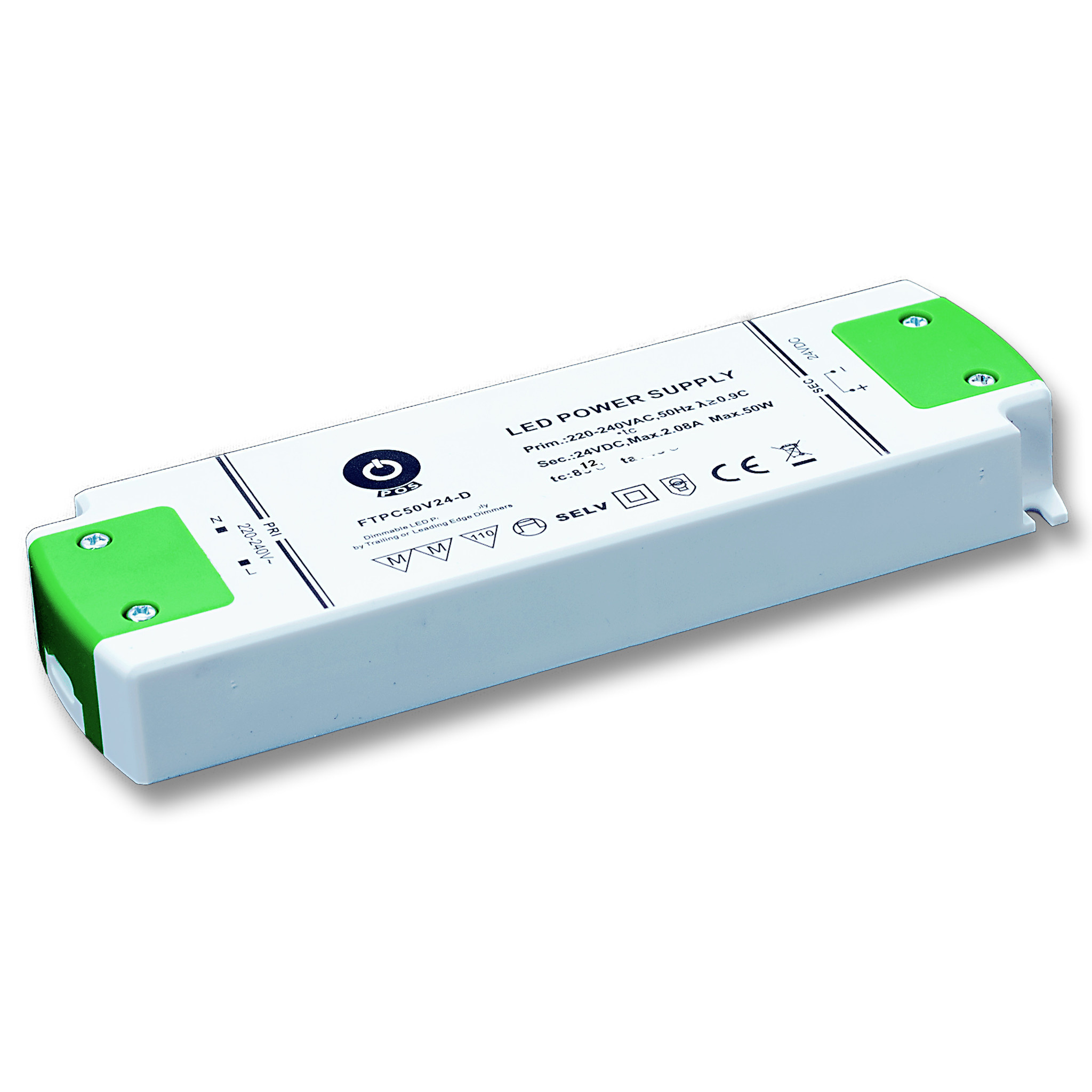 POS-POWER Kompaktes dimmbares Netzteil DC 24 Volt 50 Watt 2,08 Ampere