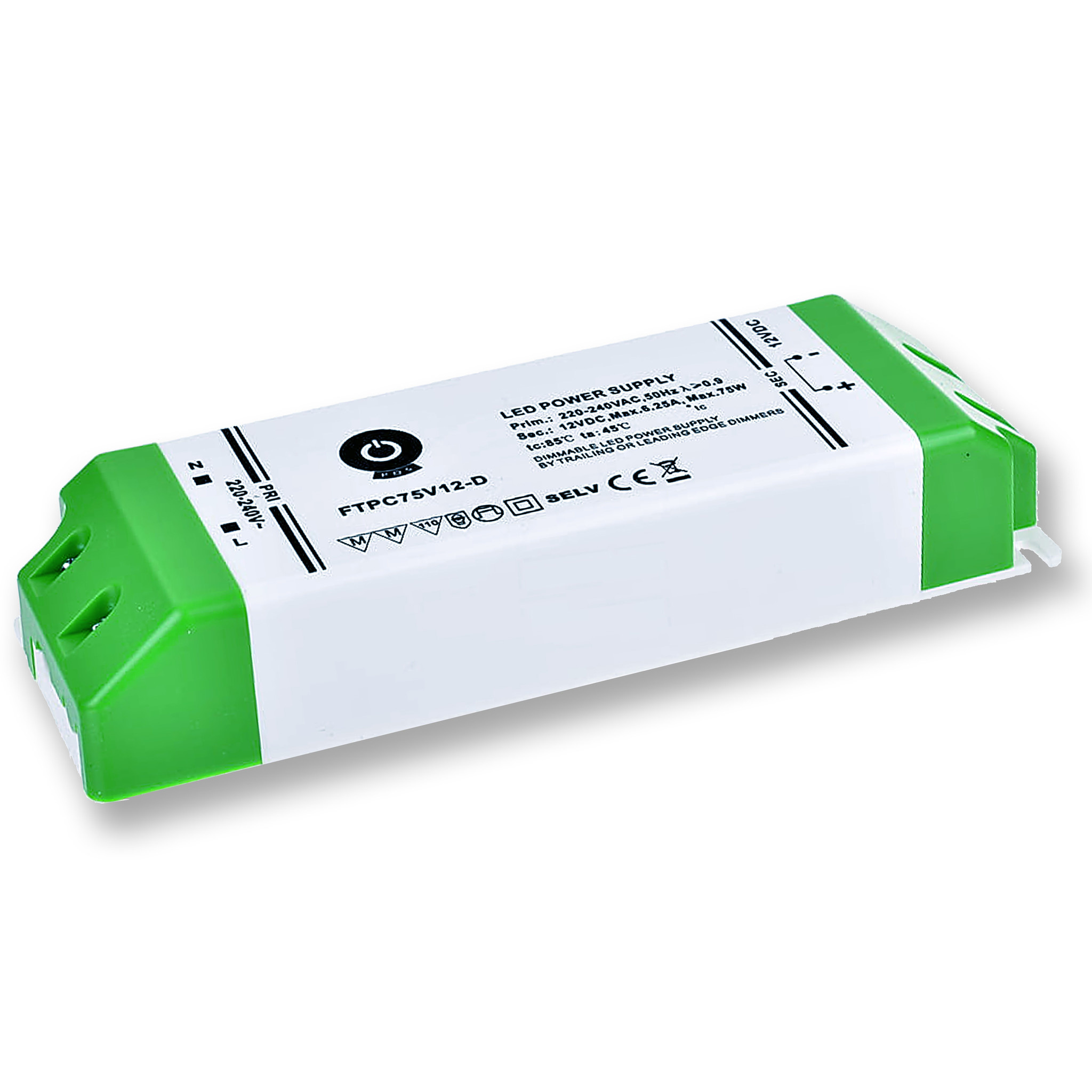 POS-POWER Kompaktes dimmbares Netzteil DC 12 Volt 75 Watt 6,25 Ampere