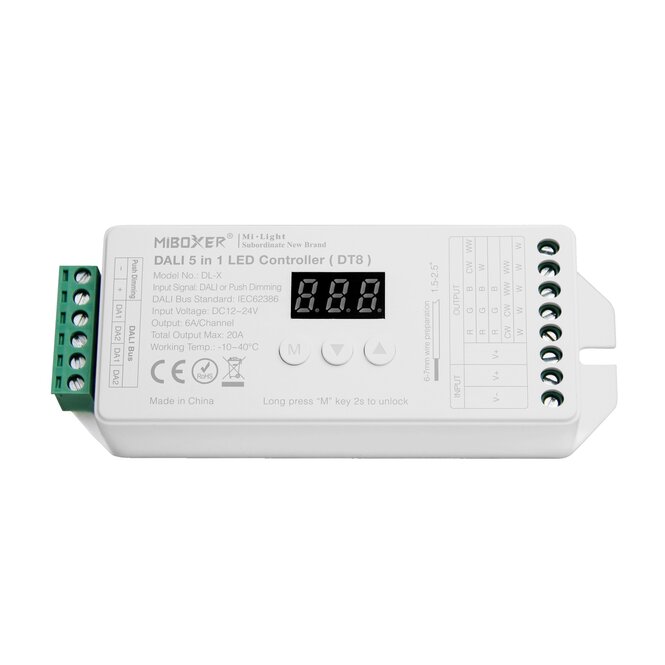 MiLight DALI DL-X DT8 5 in 1 Einfarbig/Dual White/RGB/RGBW/RGB+CCT Dali-Controller 5x6A