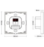 MiLight DALI DT8 4-Zonen 3 in 1 RGB/RGBW/RGB+CCT Touch Wandpanel