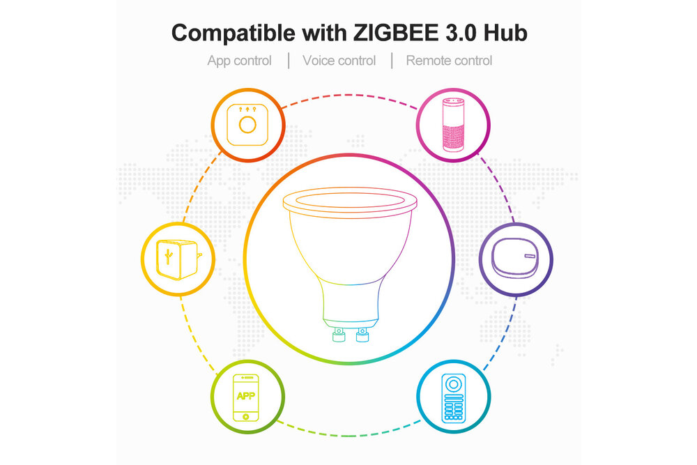 GLEDOPTO GLEDOPTO Zigbee 5 Watt Colour+Dual White Spot | GU10 5W 230V | ZLL Mesh | GL-S-006P
