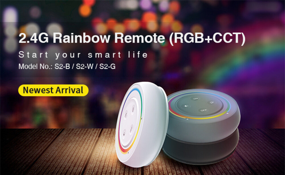 MiLight MiLight 2.4G Regenbogen-Fernbedienung RGB/RGBW/RGB+CCT, AAA-Batterien