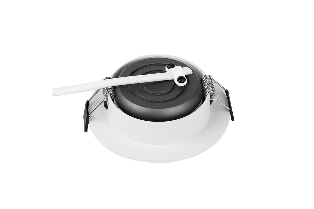 MiLight Mi-Light 6Watt Dimmbarer Dual White LED 2.4G RF schwenkbarer Einbaustrahler 220V. Matt Weiß ⌀90mm