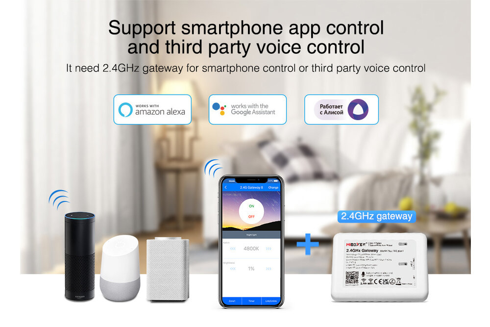 MiLight Mi-Light 6Watt Dimmbarer Dual White LED 2.4G RF schwenkbarer Einbaustrahler 220V. Matt Weiß ⌀90mm